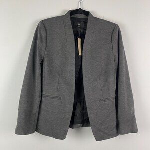 J. Crew 365 Going Out Open Front Stretch Twill Gray Blazer Size 6
